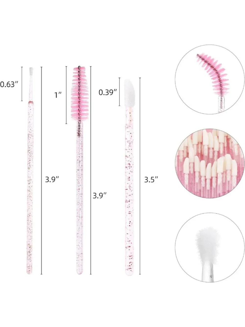 1500 PCS Eyelash Extension Kit - Spoolies, Lip Brushes, Micro Swabs & Containers